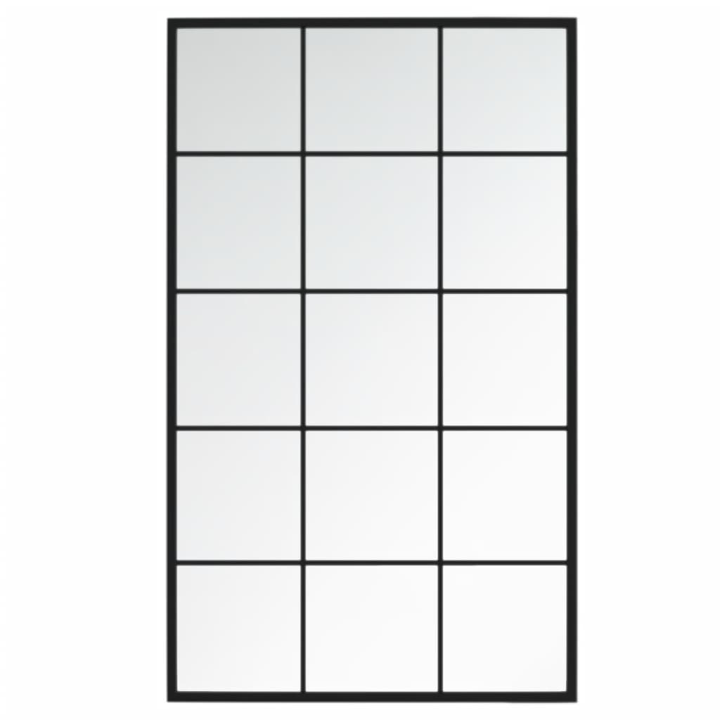 Miroir mural rectangulaire 40x80 cm fer noir