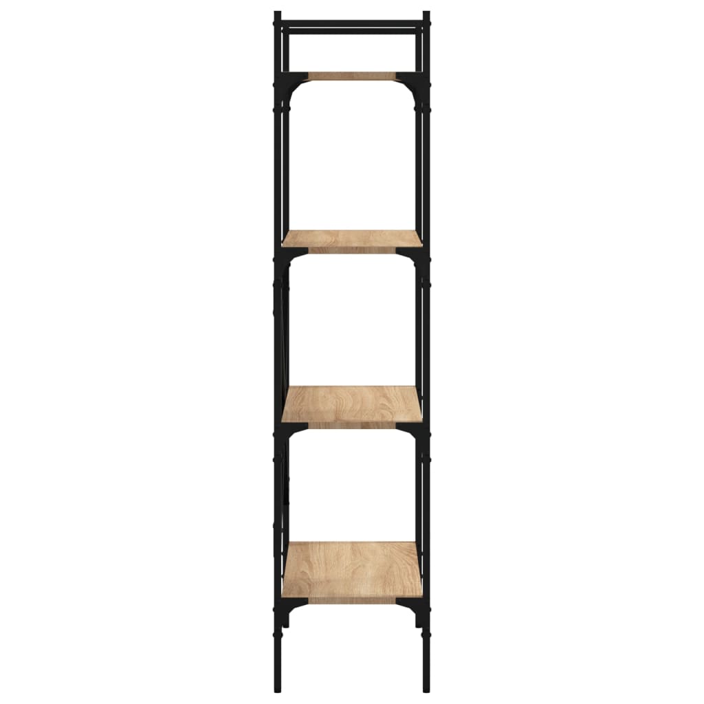 Boekenkast 5-laags 56x31,5x174 cm bewerkt hout