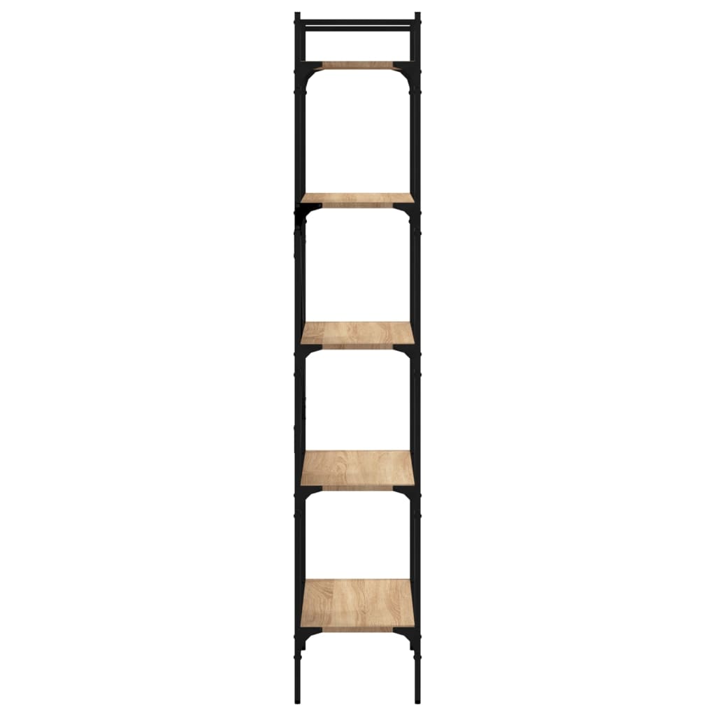 Boekenkast 5-laags 56x31,5x174 cm bewerkt hout