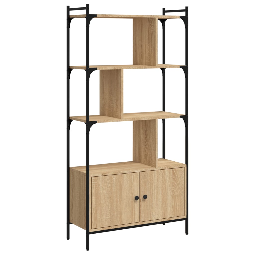 Boekenkast met deur 44,5x30x154,5 cm bewerkt hout