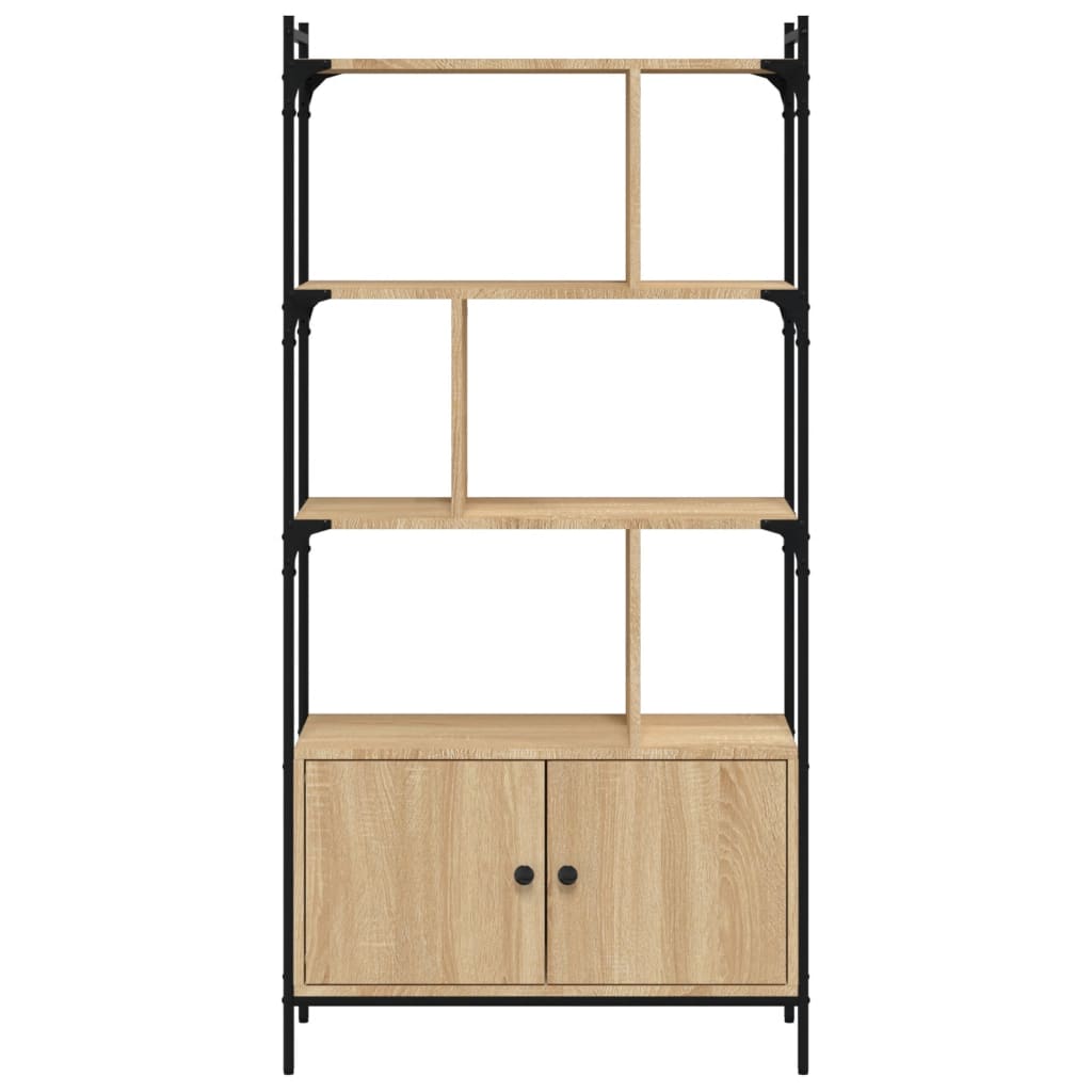 Boekenkast met deur 44,5x30x154,5 cm bewerkt hout