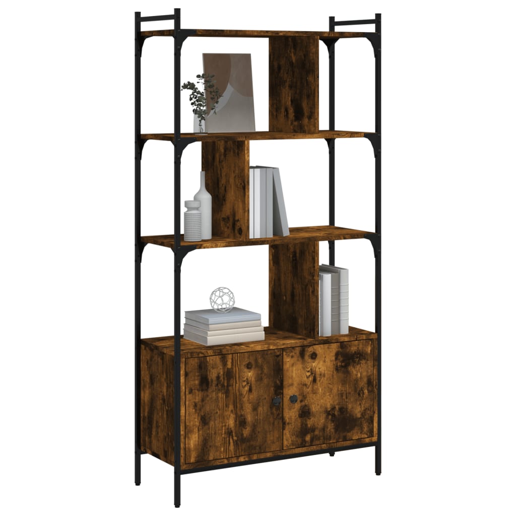 Boekenkast met deur 44,5x30x154,5 cm bewerkt hout