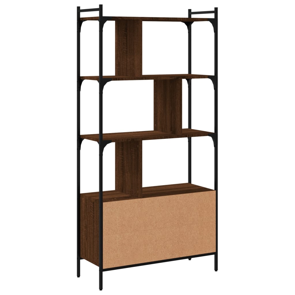 Boekenkast met deur 44,5x30x154,5 cm bewerkt hout