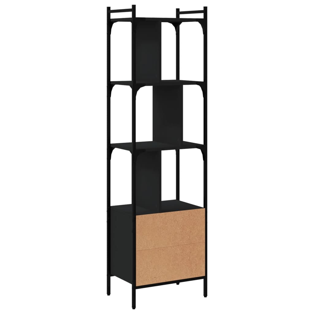 Boekenkast met deur 44,5x30x154,5 cm bewerkt hout