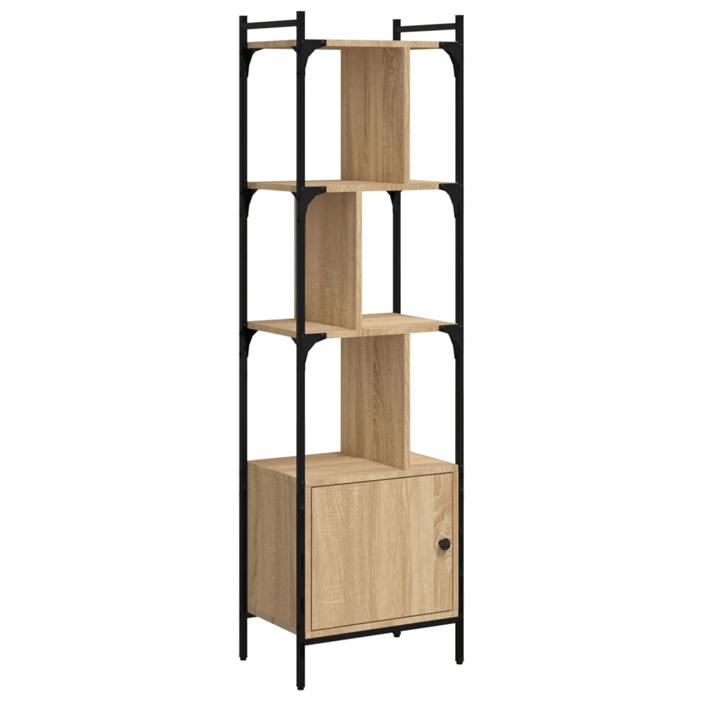 Boekenkast met deur 44,5x30x154,5 cm bewerkt hout