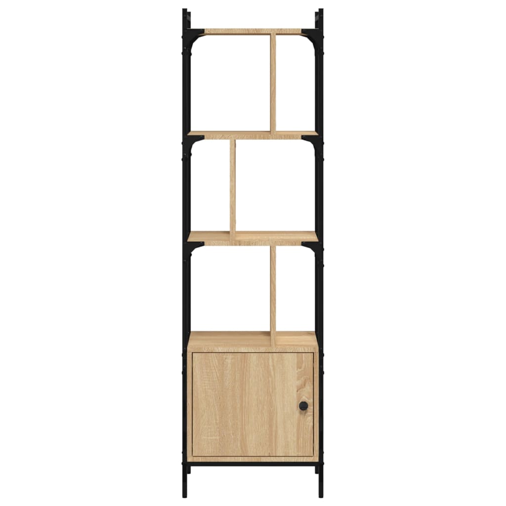 Boekenkast met deur 44,5x30x154,5 cm bewerkt hout