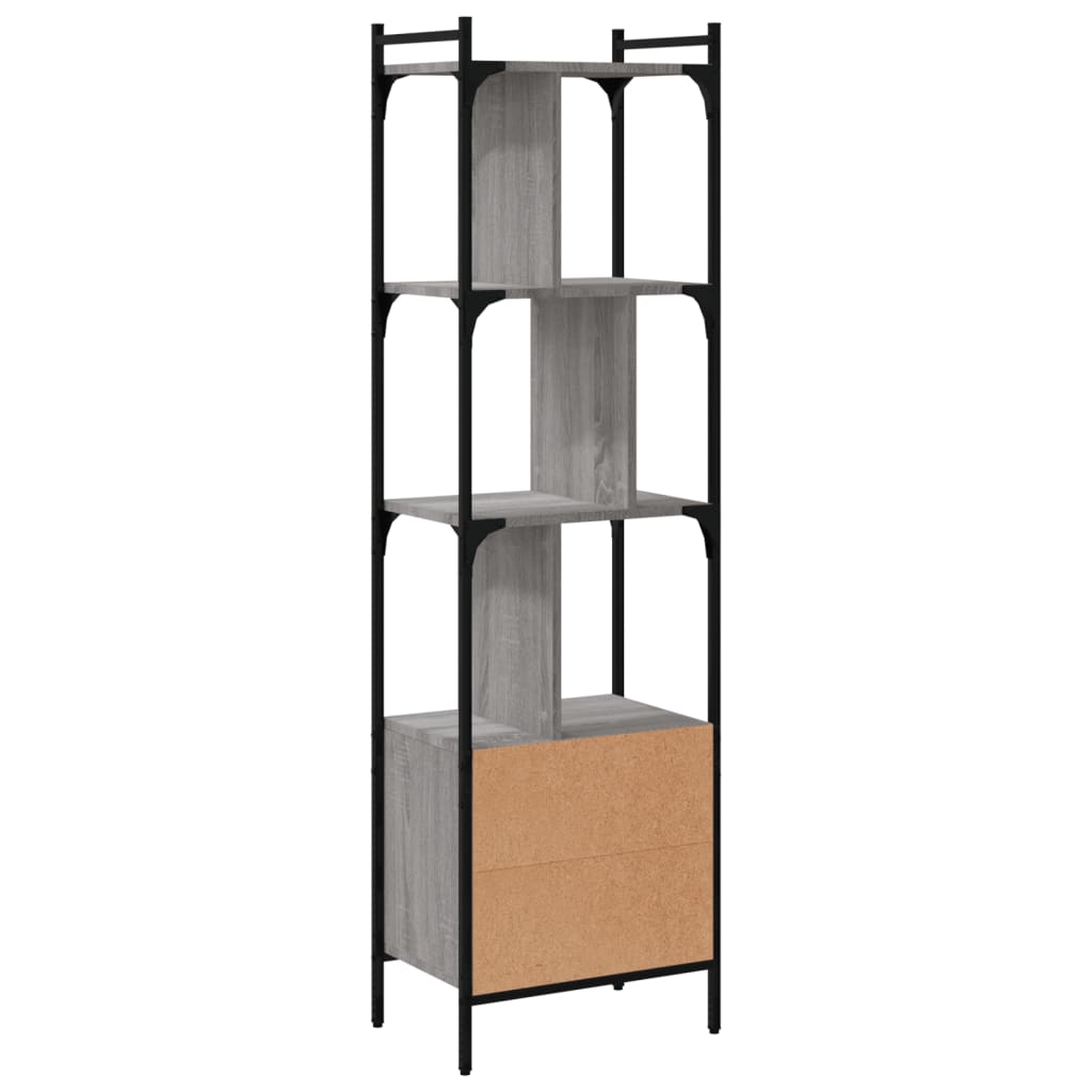 Boekenkast met deur 44,5x30x154,5 cm bewerkt hout