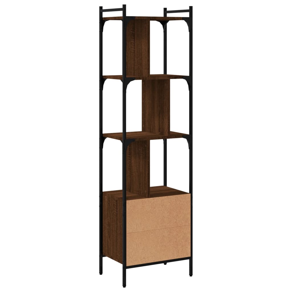 Boekenkast met deur 44,5x30x154,5 cm bewerkt hout