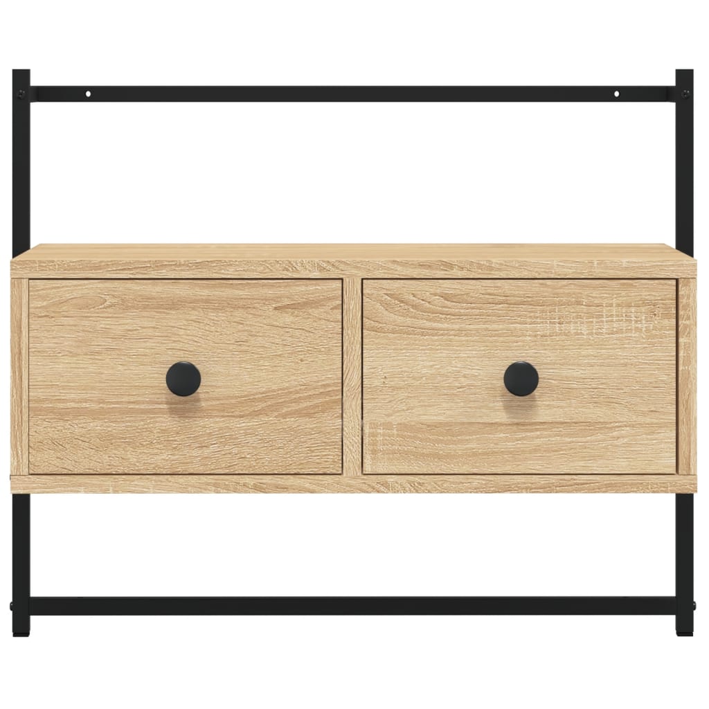 Tv-meubel wandgemonteerd 100,5x30x51 cm hout