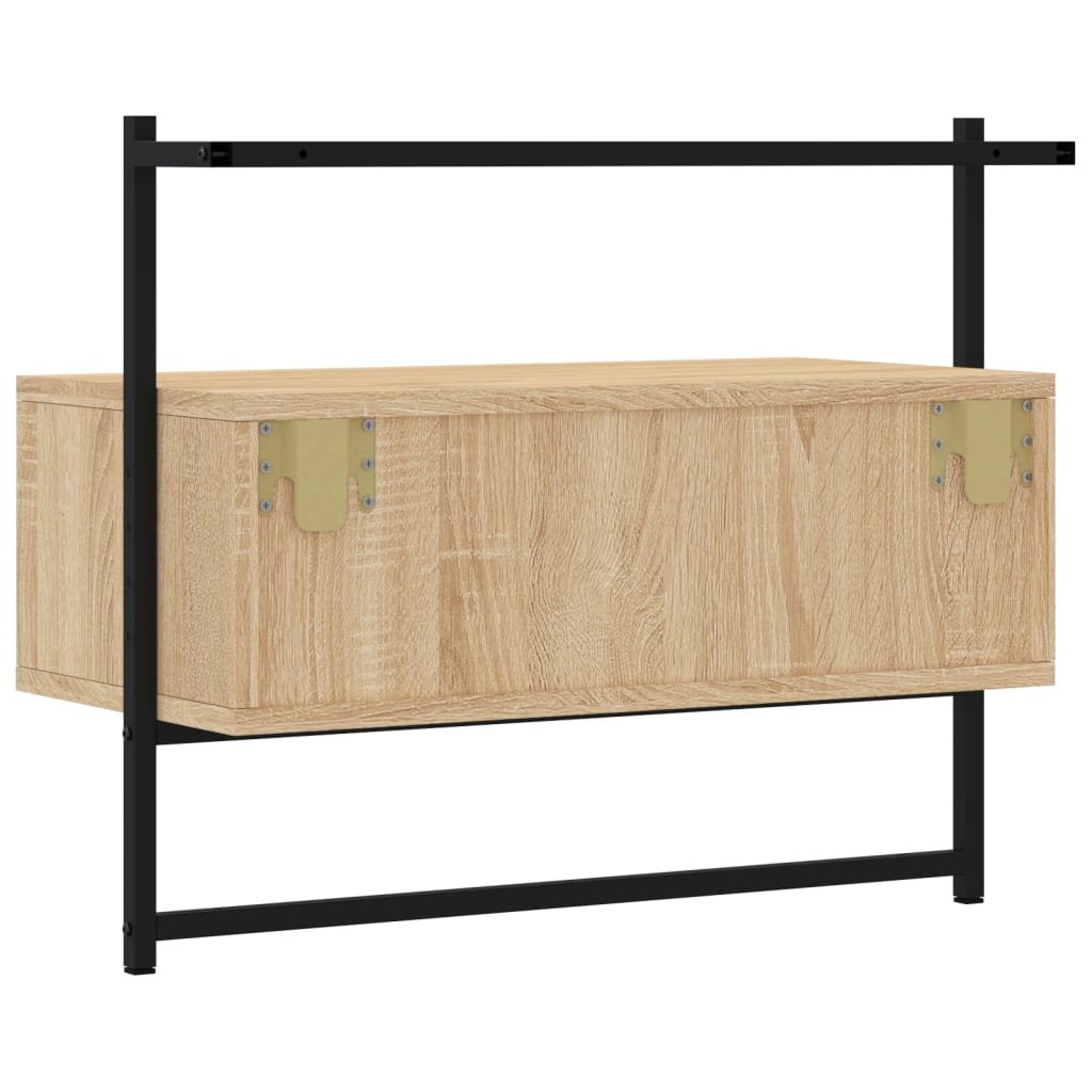 Tv-meubel wandgemonteerd 100,5x30x51 cm hout