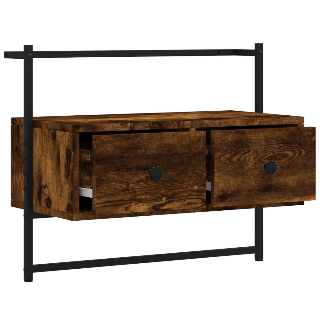 Tv-meubel wandgemonteerd 100,5x30x51 cm hout