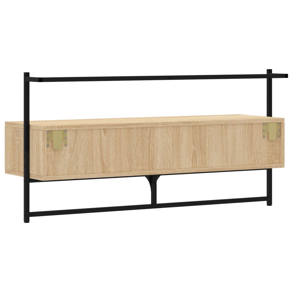 Tv-meubel wandgemonteerd 100,5x30x51 cm hout