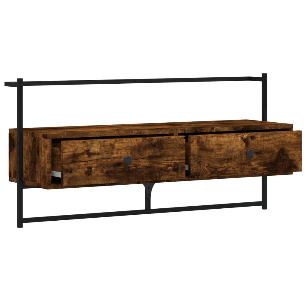 Tv-meubel wandgemonteerd 100,5x30x51 cm hout