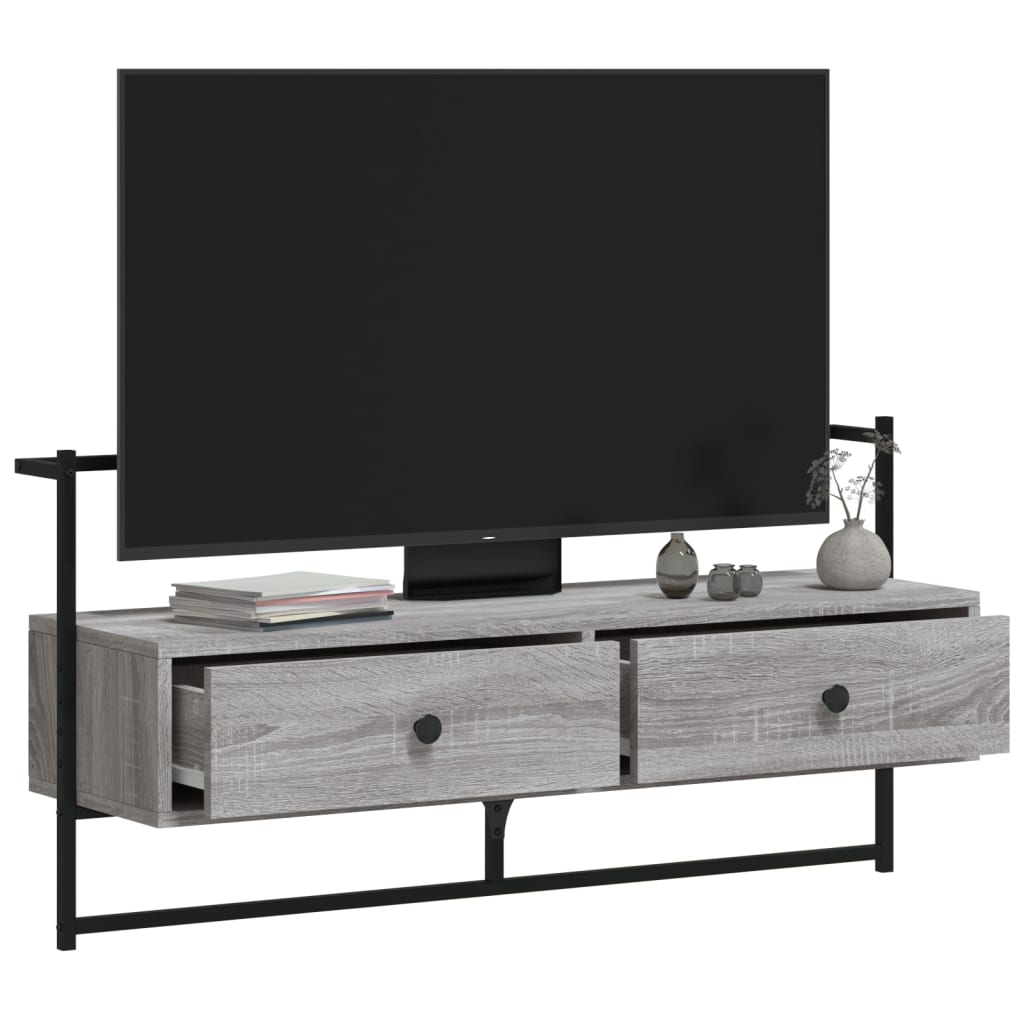 Tv-meubel wandgemonteerd 100,5x30x51 cm hout