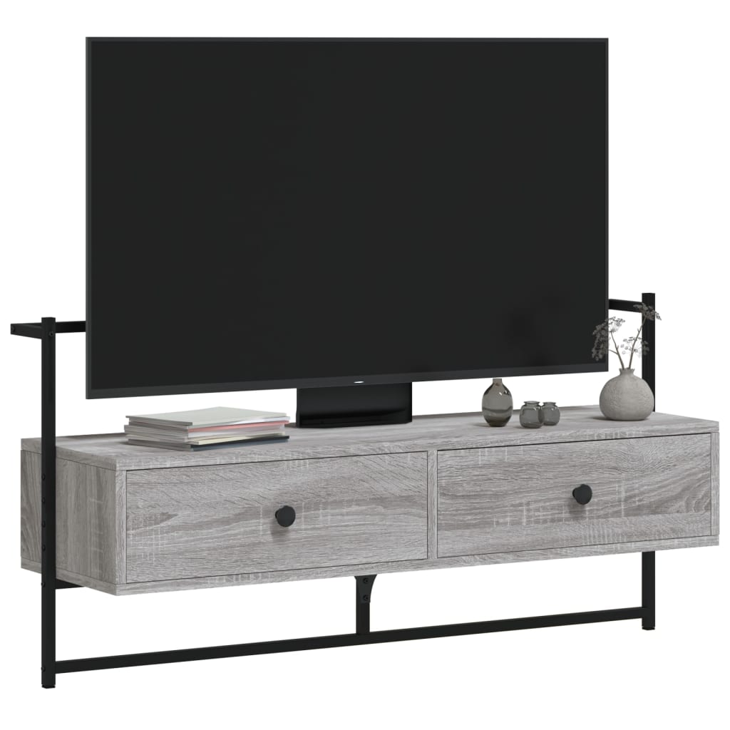 Tv-meubel wandgemonteerd 100,5x30x51 cm hout