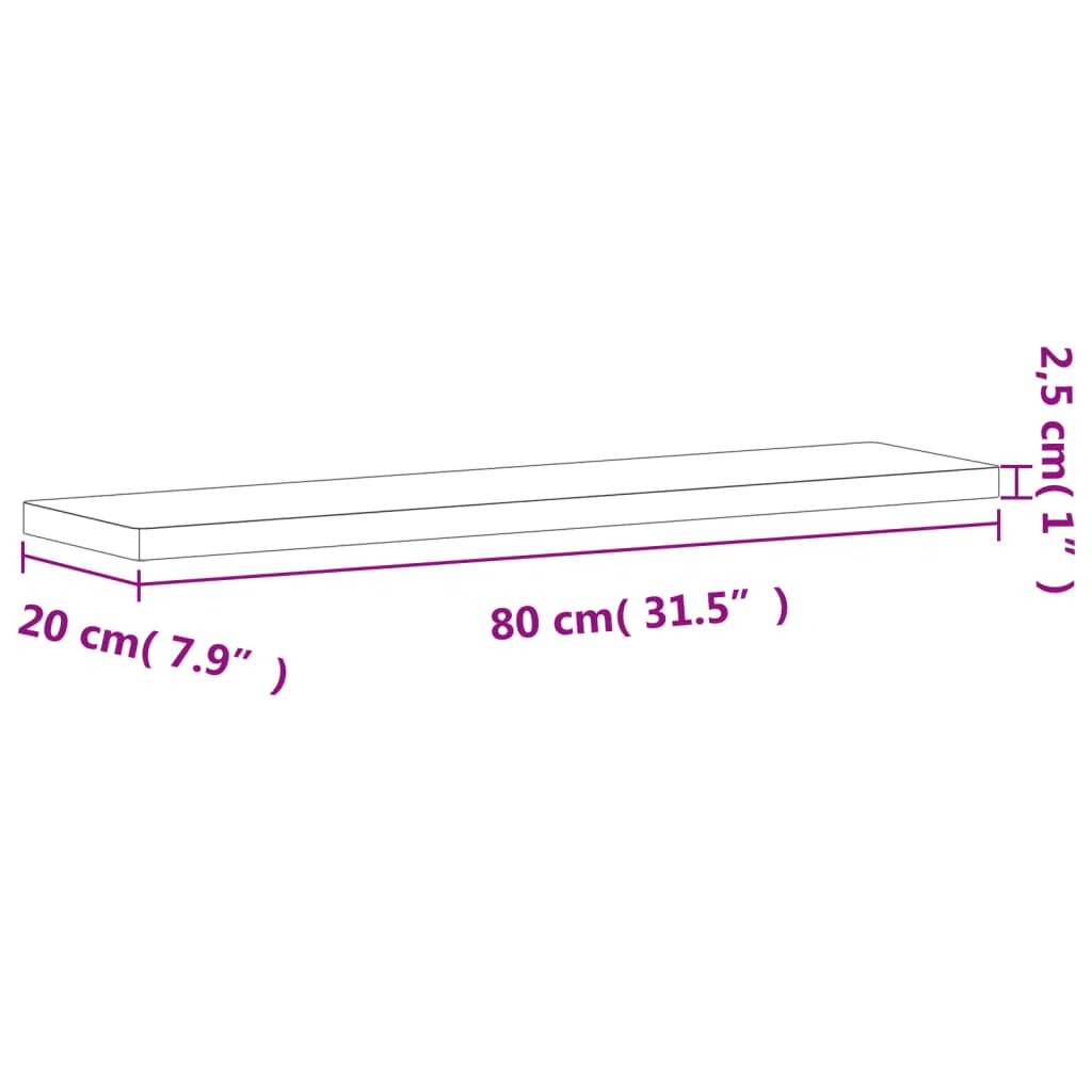 Wandschap 100x20x4 cm massief beukenhout