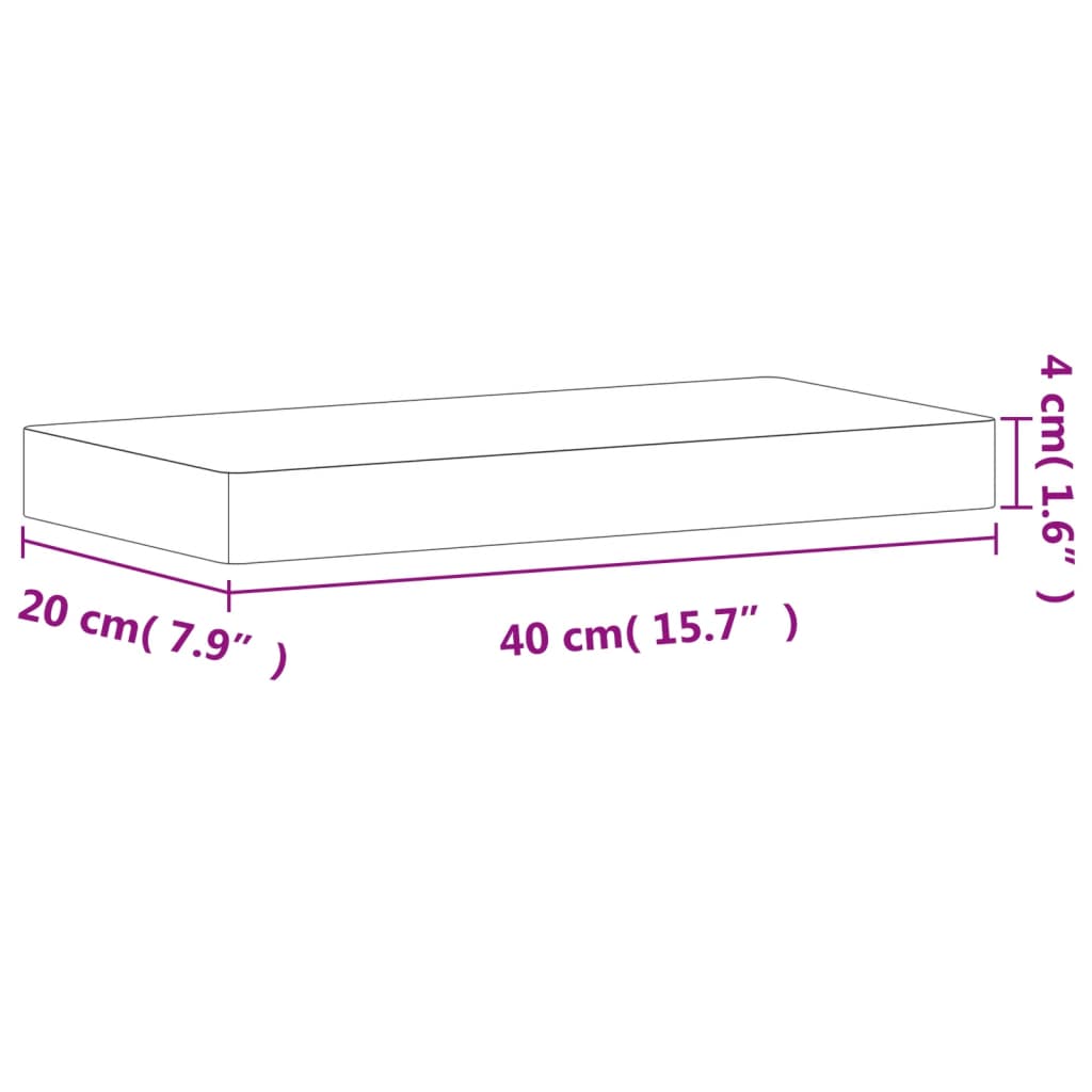 Wandschap 100x20x4 cm massief beukenhout