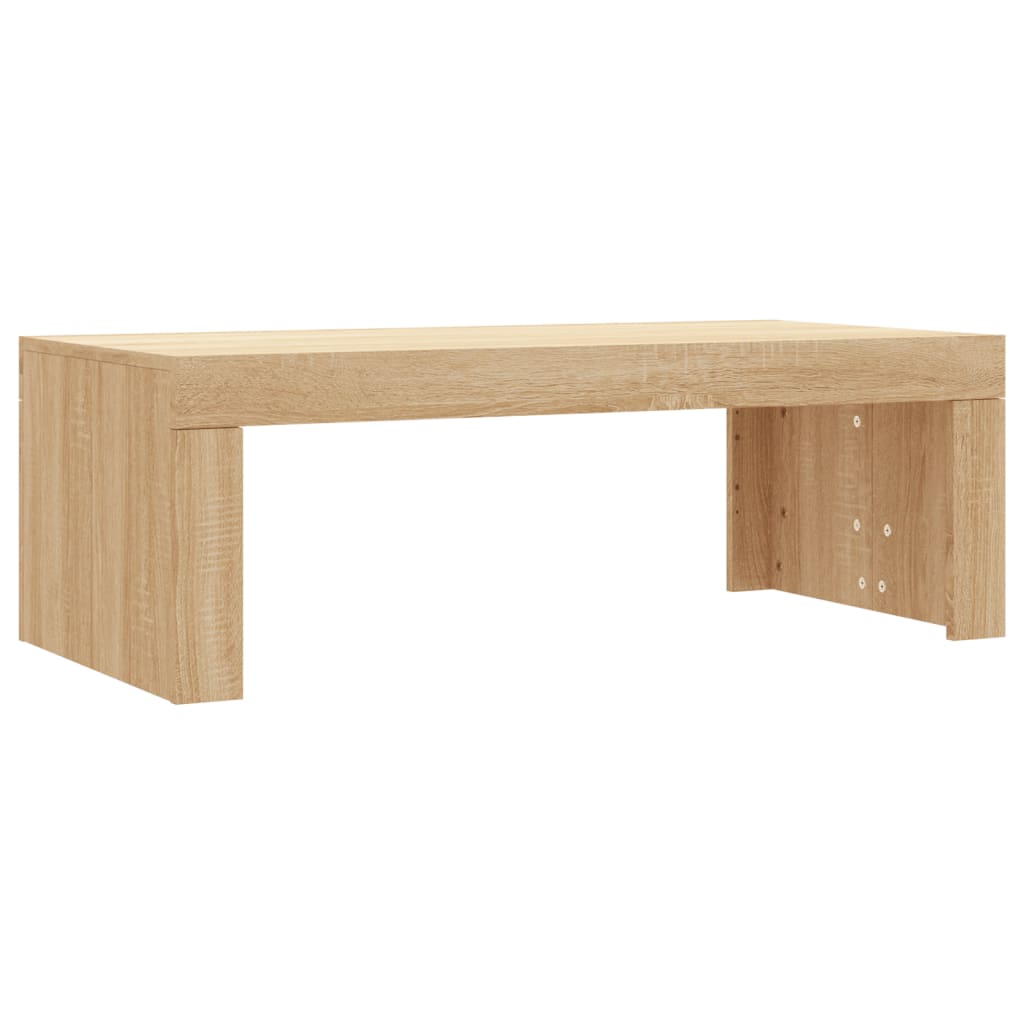 Table basse 102x50x36 cm en bois travaillé