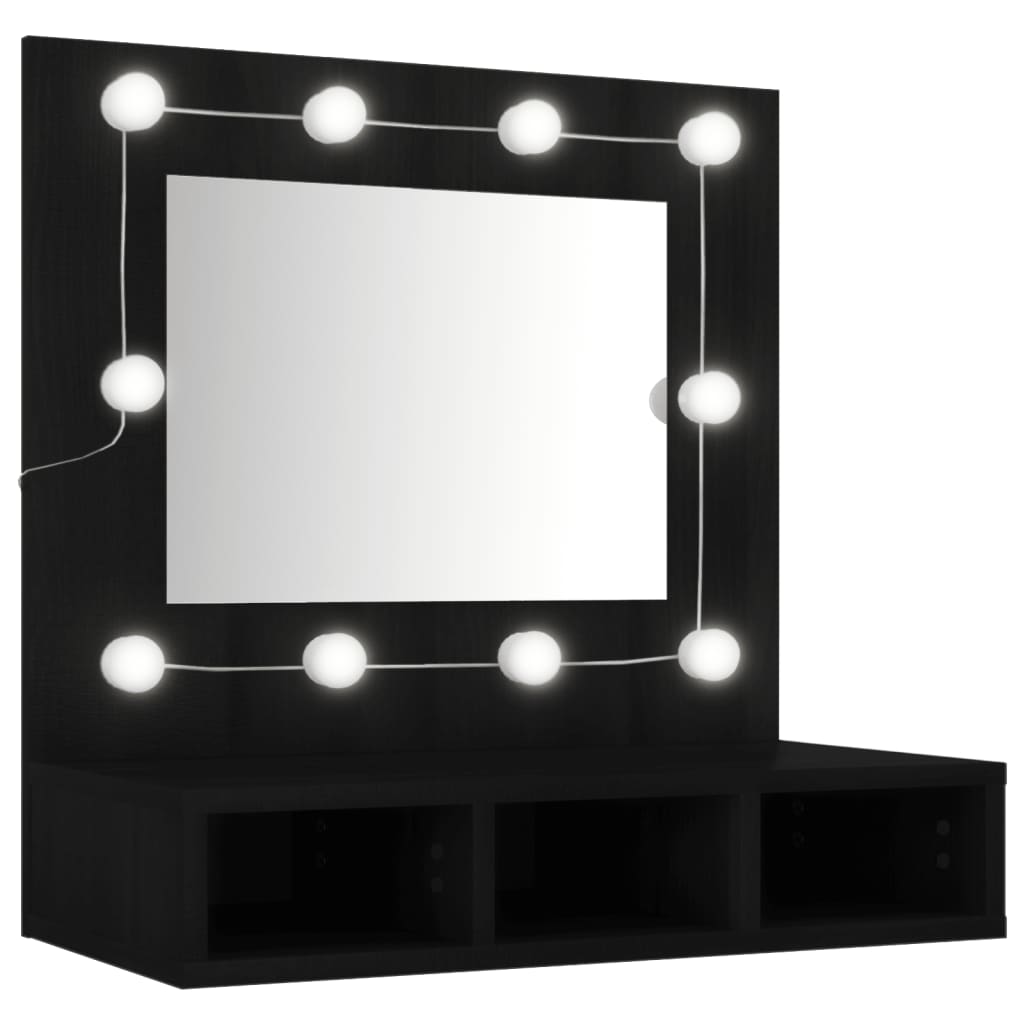 Armoire à miroir avec éclairage LED 60x31,5x62 cm