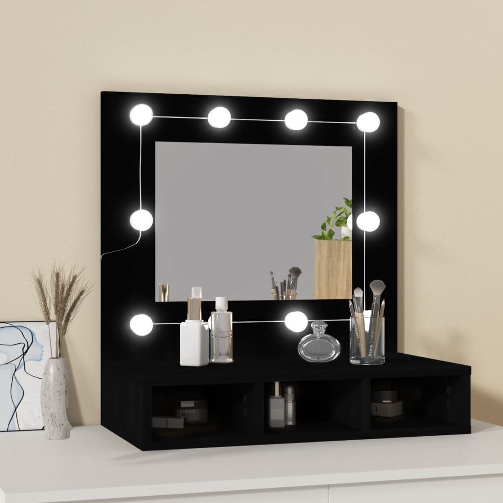 Armoire à miroir avec éclairage LED 60x31,5x62 cm