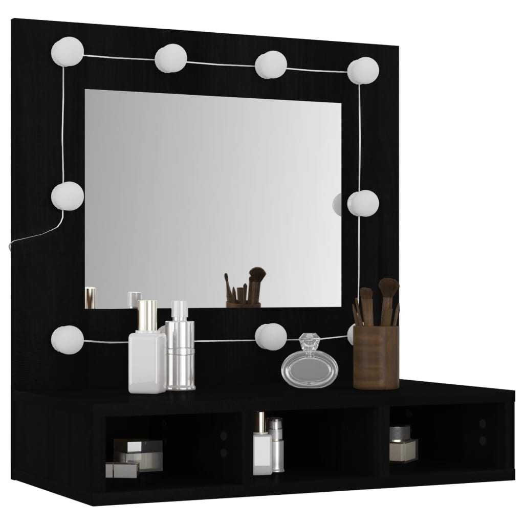 Armoire à miroir avec éclairage LED 60x31,5x62 cm