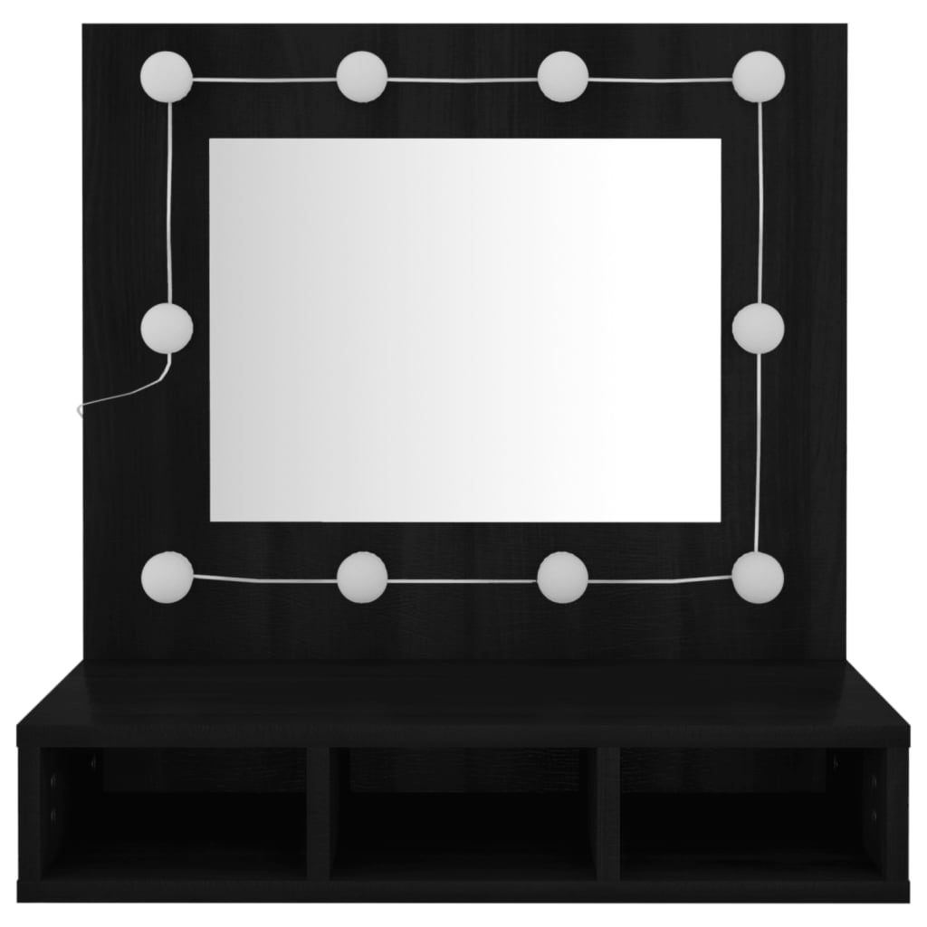 Armoire à miroir avec éclairage LED 60x31,5x62 cm