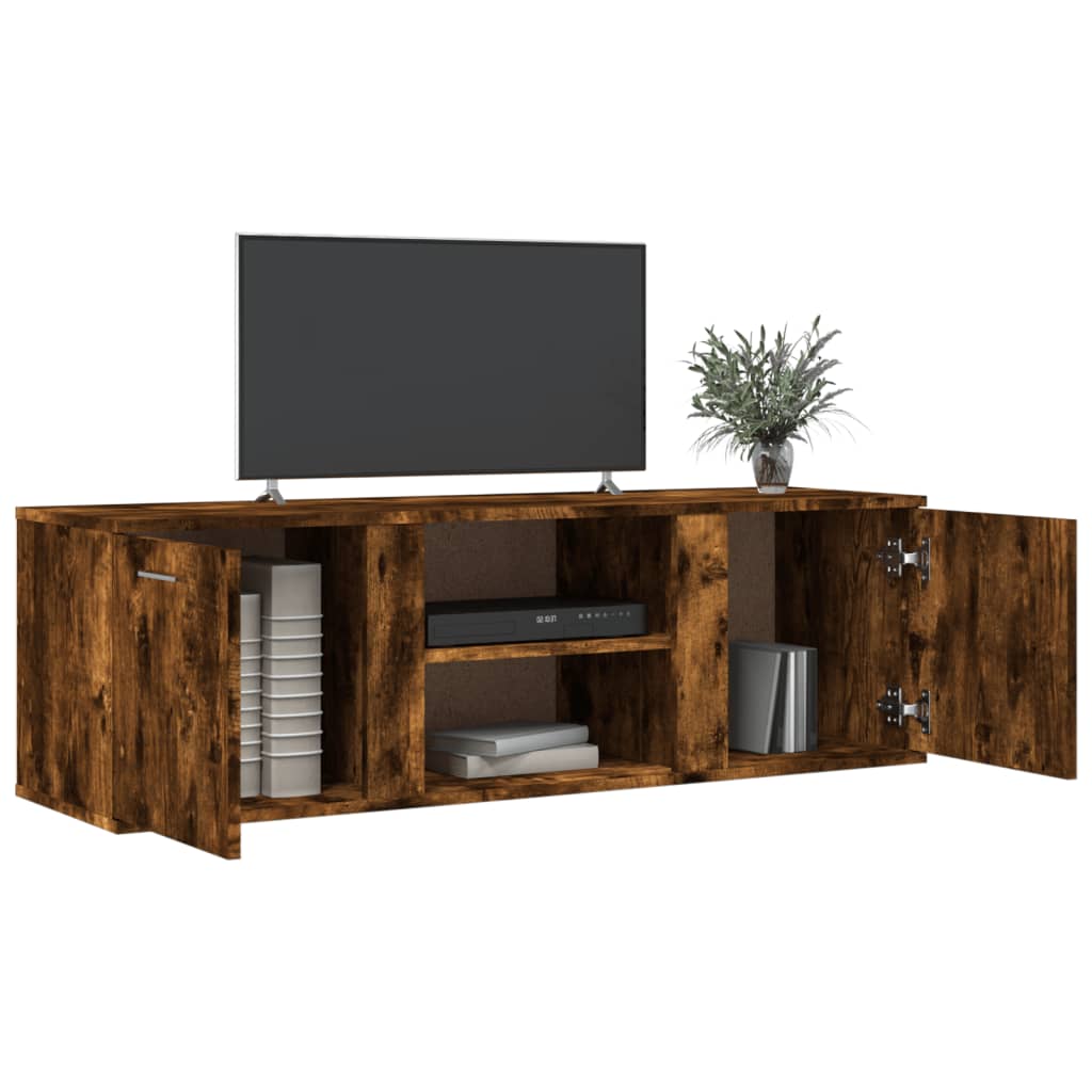 Meuble TV 120x34x37 cm en bois travaillé