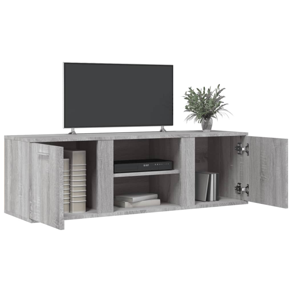 Meuble TV 120x34x37 cm en bois travaillé