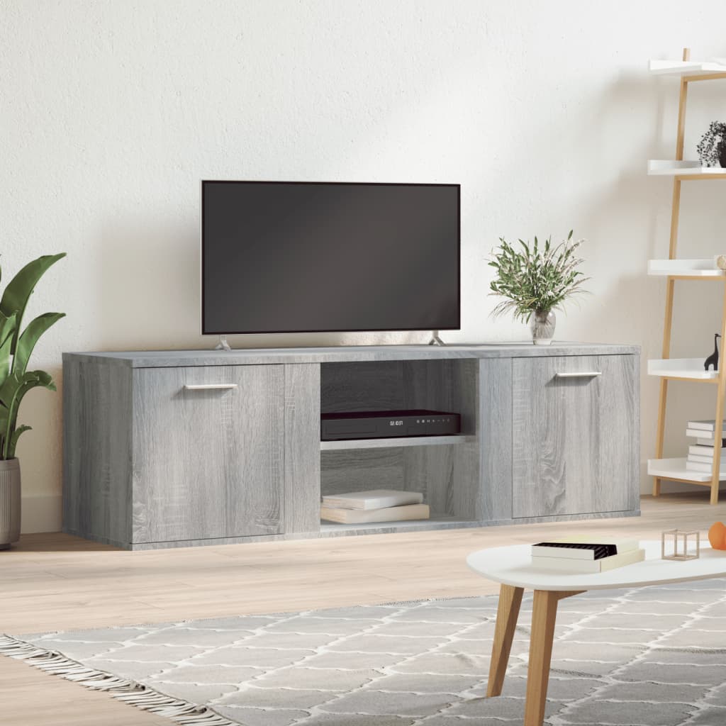 Meuble TV 120x34x37 cm en bois travaillé