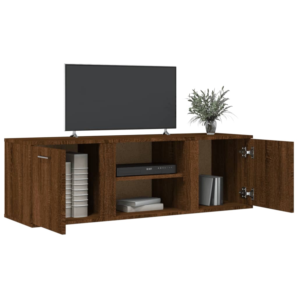 Meuble TV 120x34x37 cm en bois travaillé