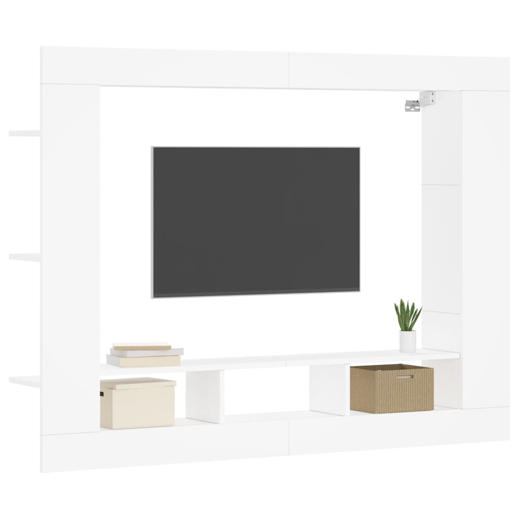 Meuble TV 152x22x113 cm en bois travaillé