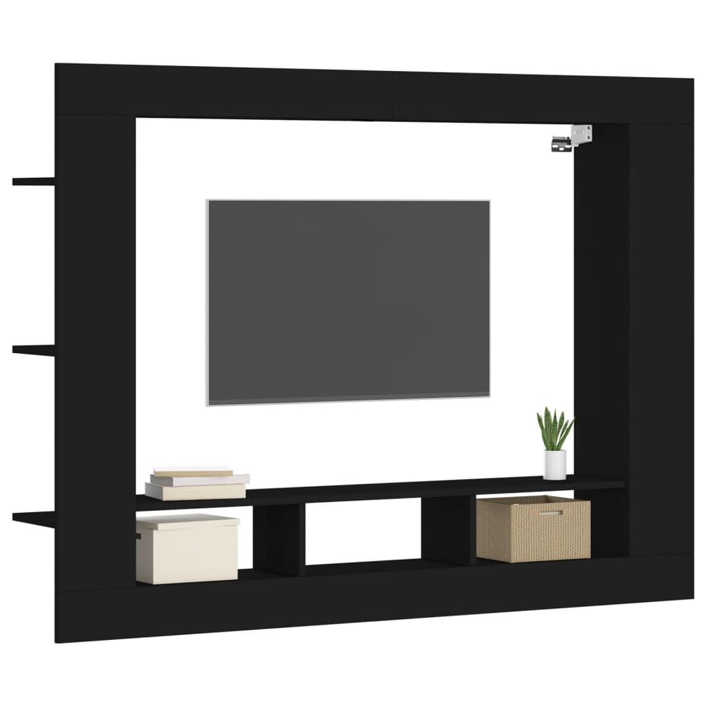 Meuble TV 152x22x113 cm en bois travaillé