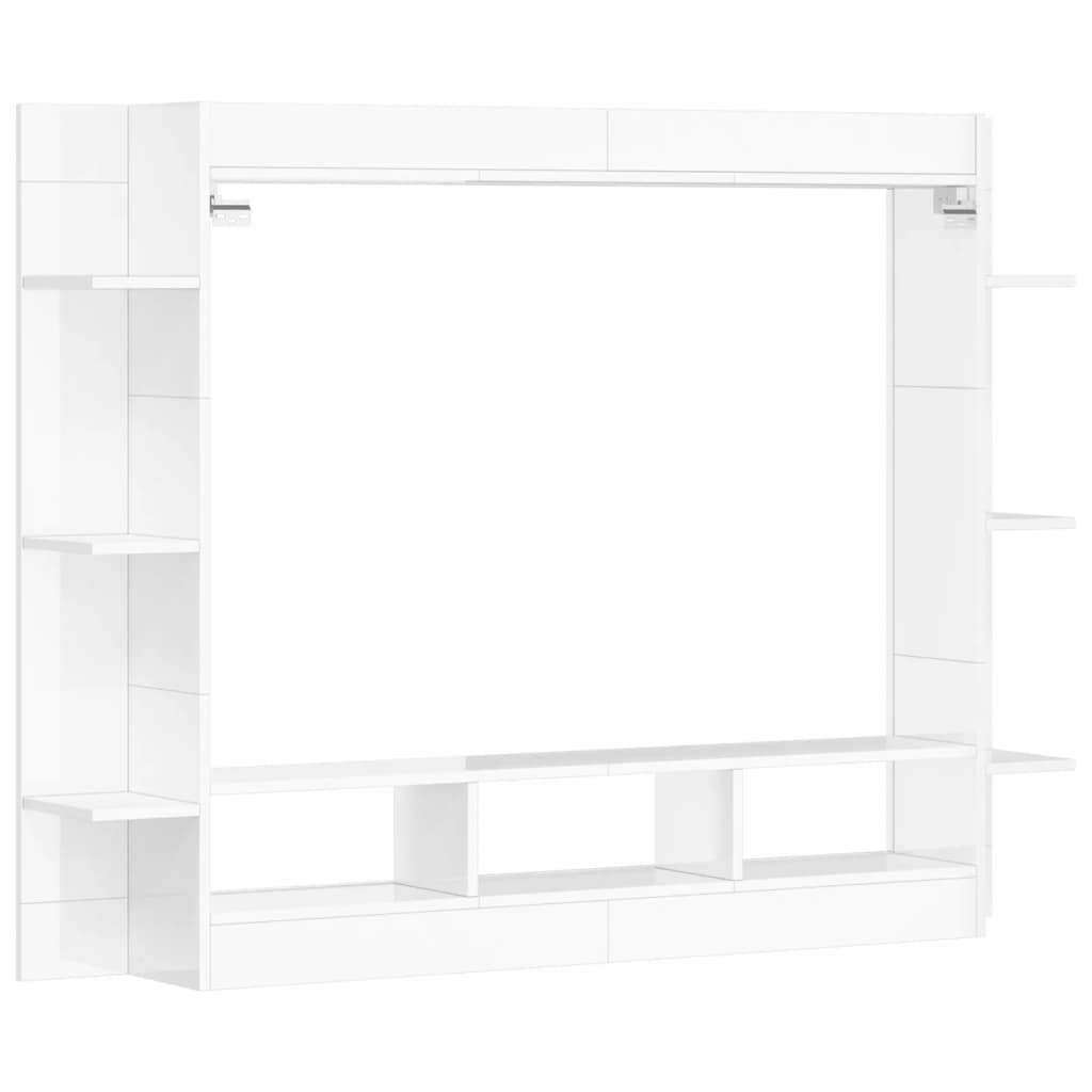 Meuble TV 152x22x113 cm en bois travaillé