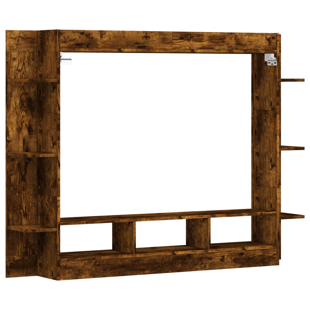 Meuble TV 152x22x113 cm en bois travaillé