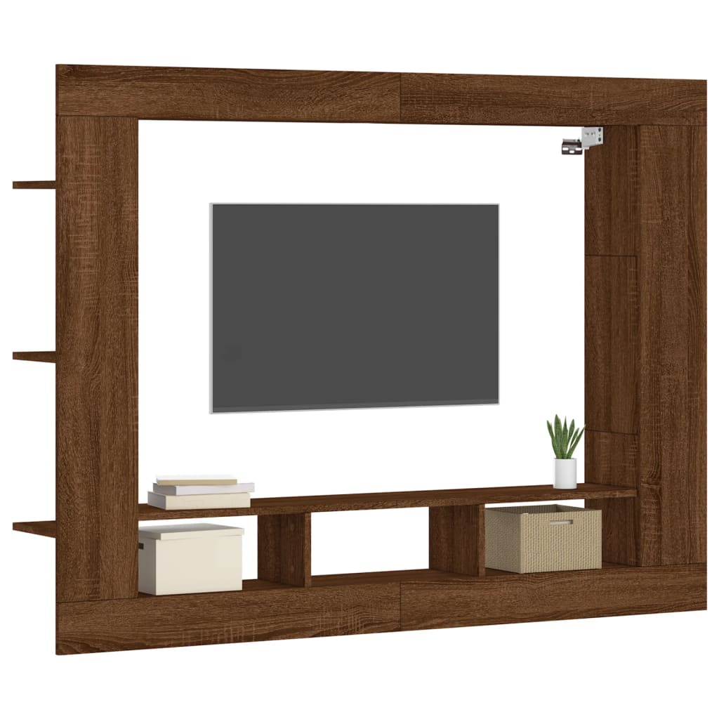 Meuble TV 152x22x113 cm en bois travaillé