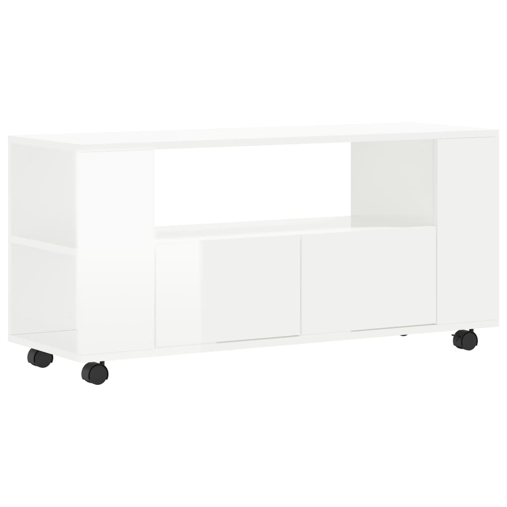 Meuble TV 102x34,5x43 cm en bois travaillé