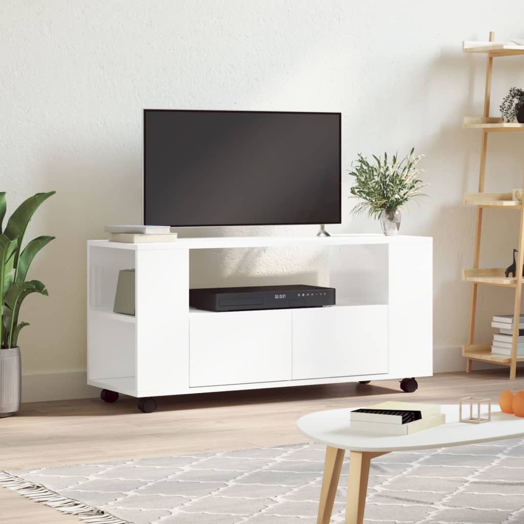 Meuble TV 102x34,5x43 cm en bois travaillé