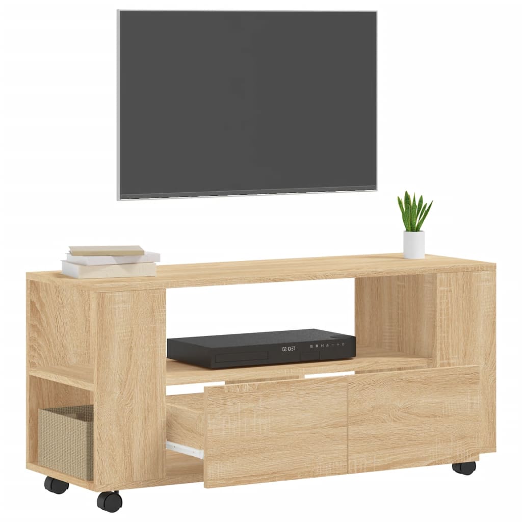 Tv-meubel 102x34,5x43 cm bewerkt hout