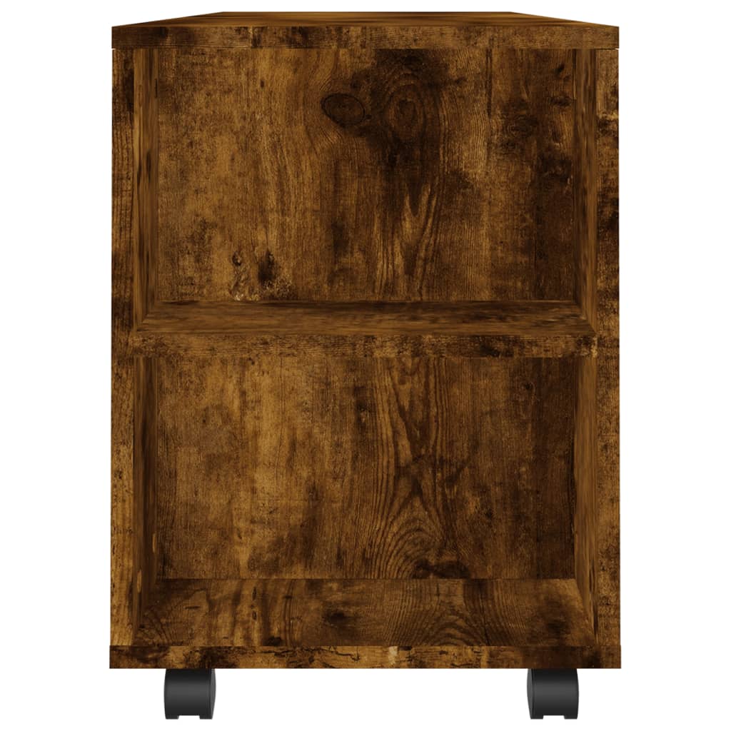 Tv-meubel met wielen 102x34,5x43 cm bewerkt hout oud hout