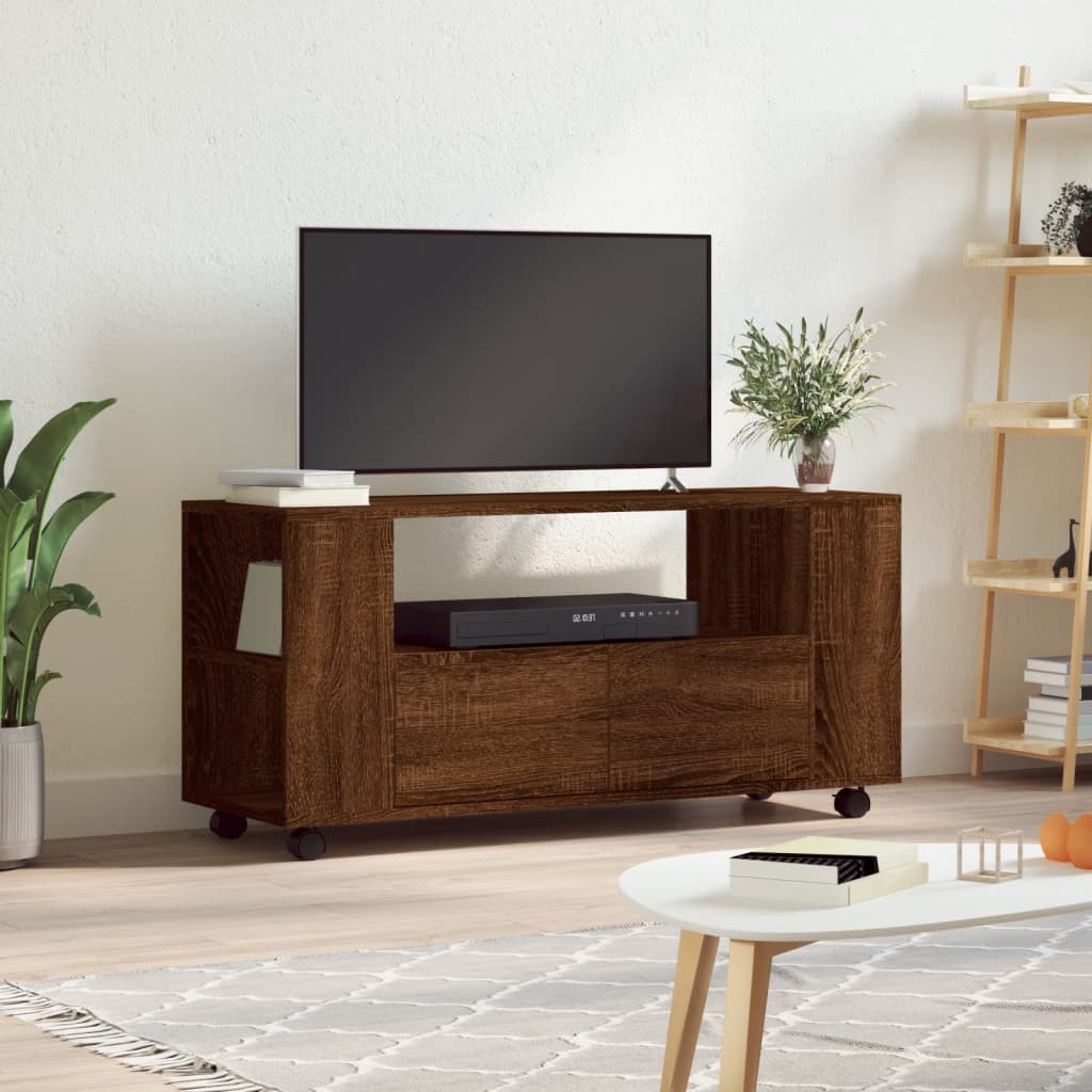 Tv-meubel 102x34,5x43 cm bewerkt hout