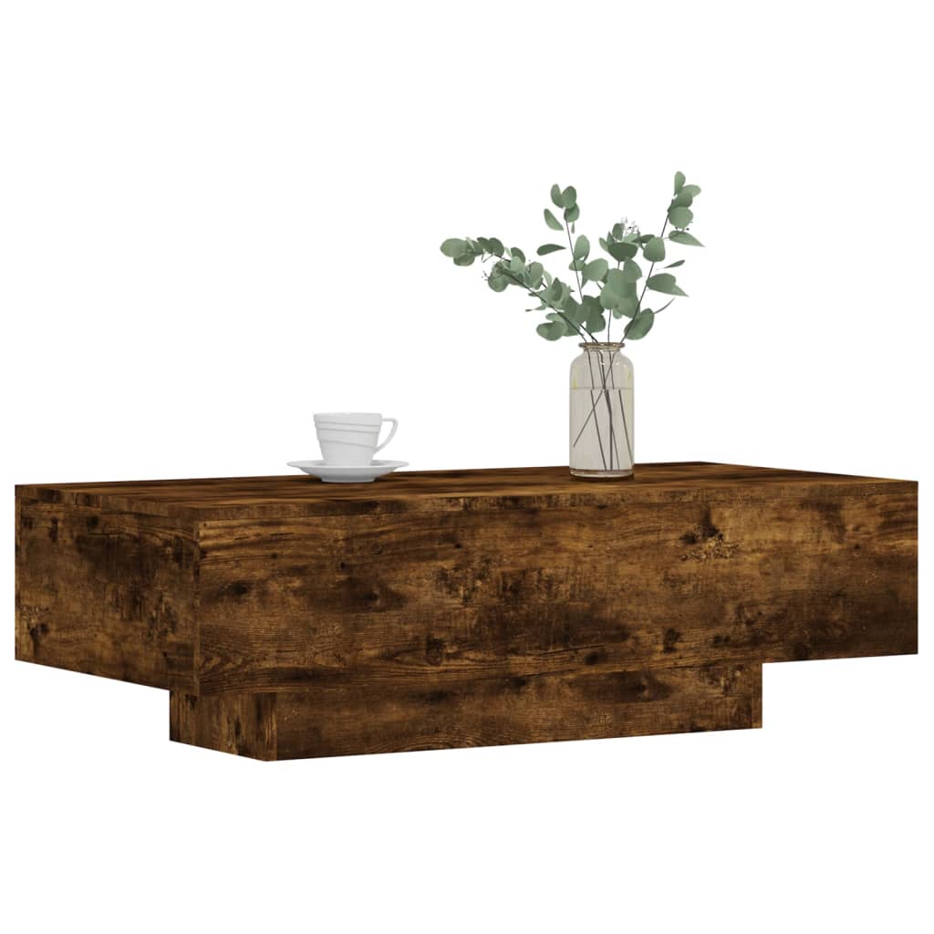 Table basse 100x49,5x31 cm en bois travaillé