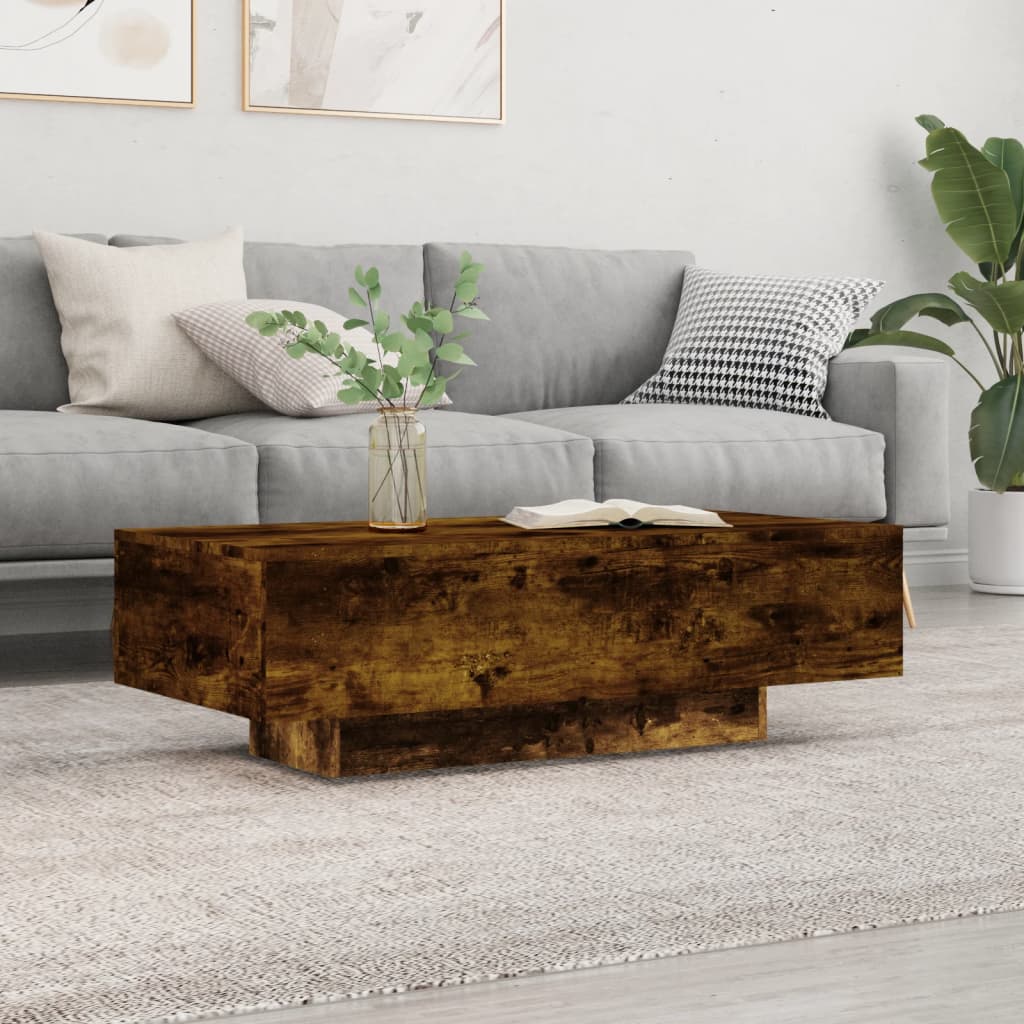 Table basse 100x49,5x31 cm en bois travaillé