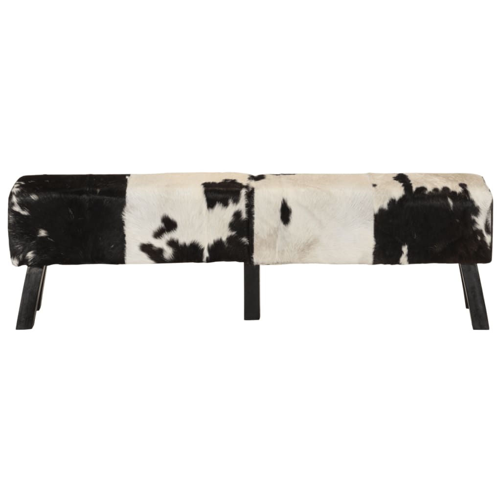 Banc 110x30x45 cm véritable peau de chèvre