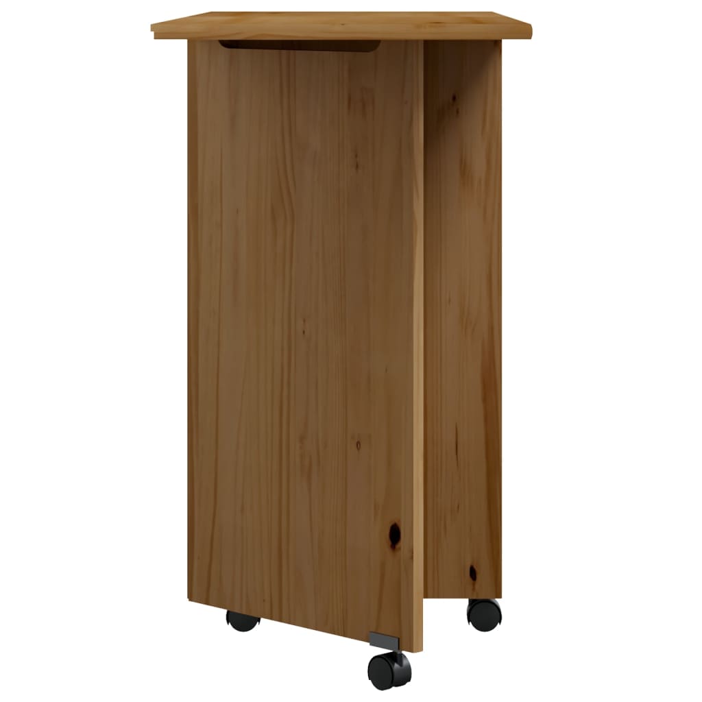 Commode avec bureau MOSS mobile en bois de pin massif blanc