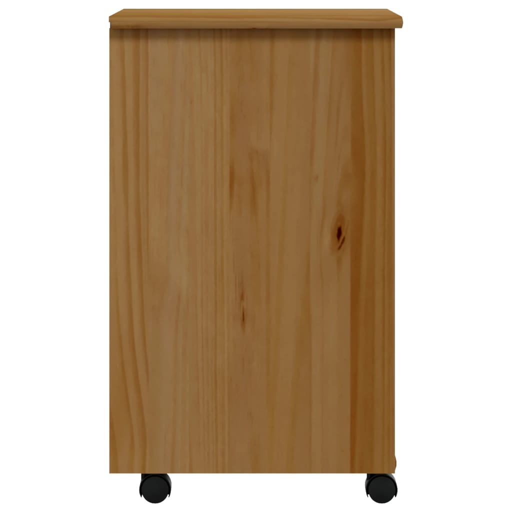 Commode MOSS mobile en bois de pin massif blanc