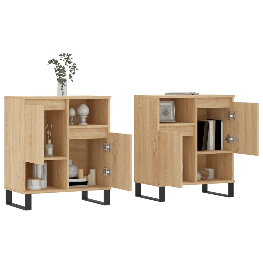 Buffets 2 pcs en bois travaillé.