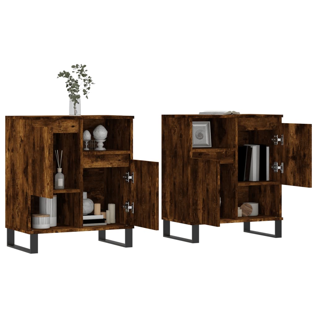 Buffets 2 pcs en bois travaillé.