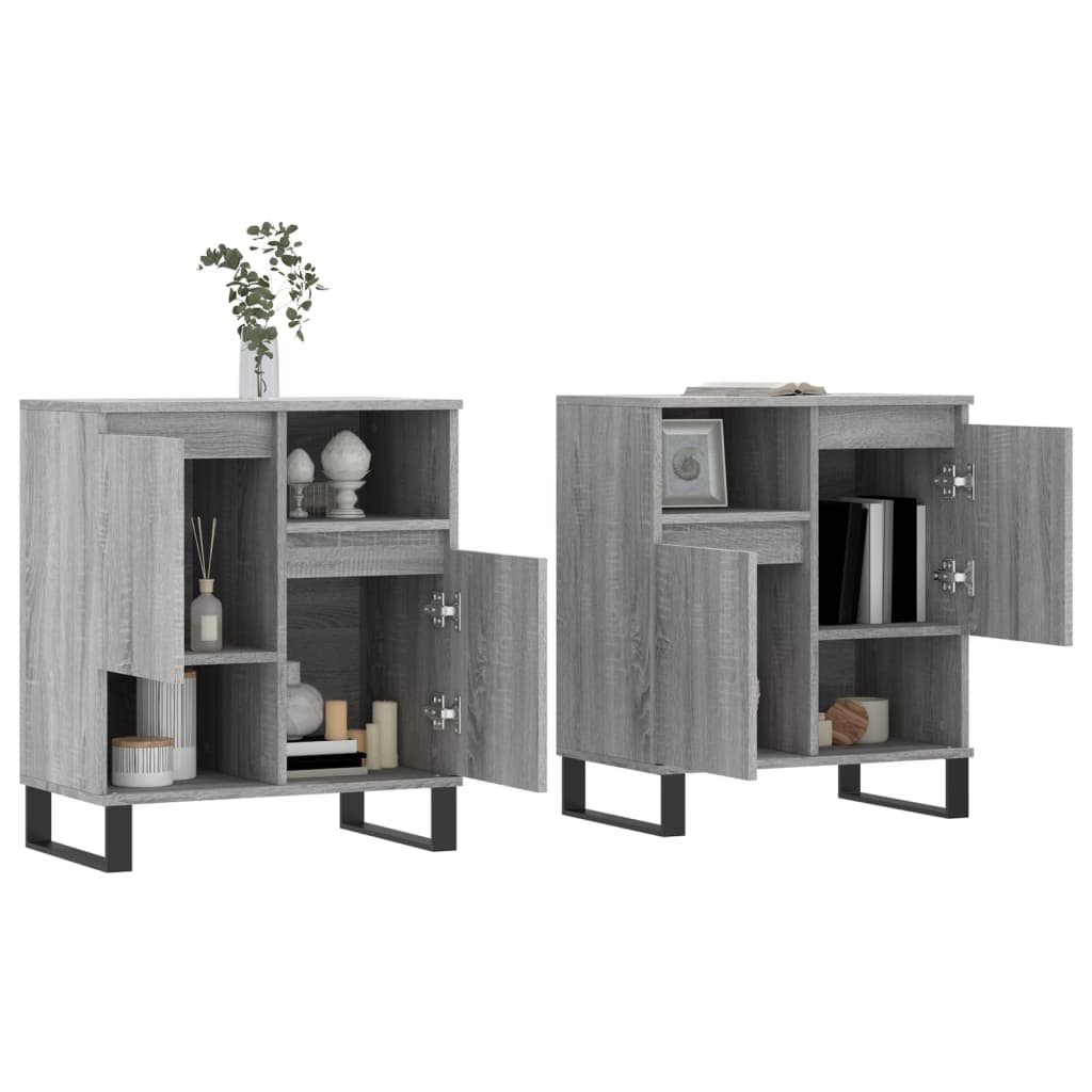 Buffets 2 pcs en bois travaillé.