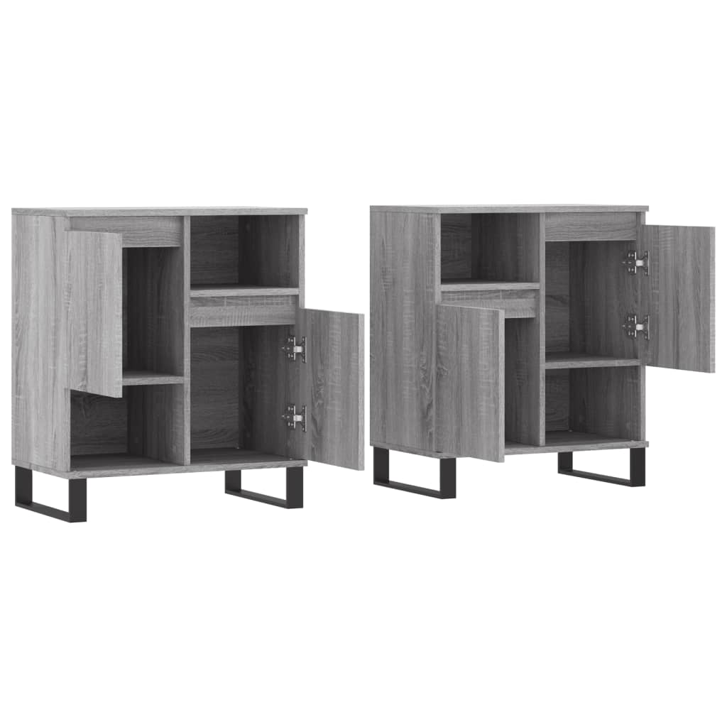 Buffets 2 pcs en bois travaillé.