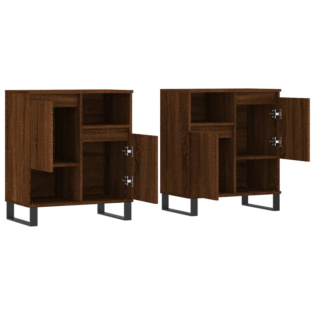 Buffets 2 pcs en bois travaillé.